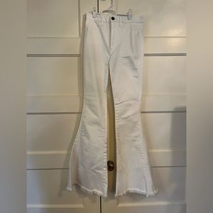 White flare pants. Size 28. Like new, only worn a couple of times
